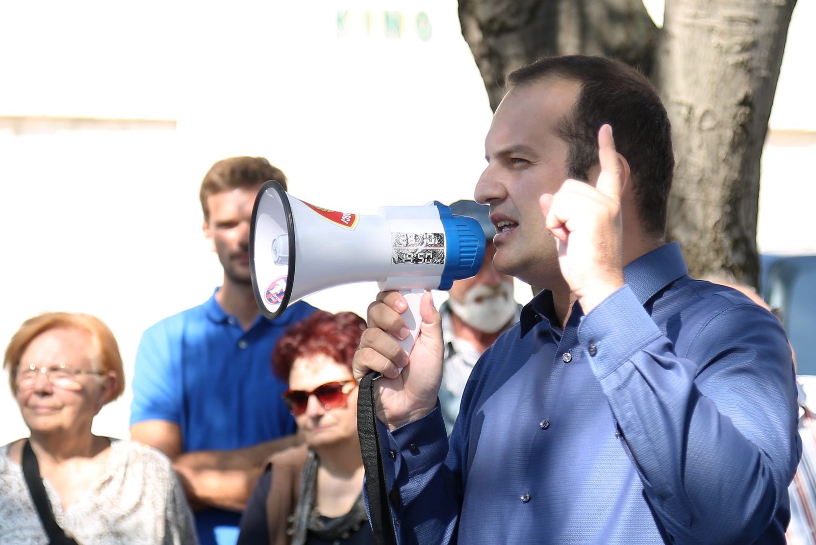 Ivan Klarin na prosvjedu (Foto: Rudinapress/H. Pavić)